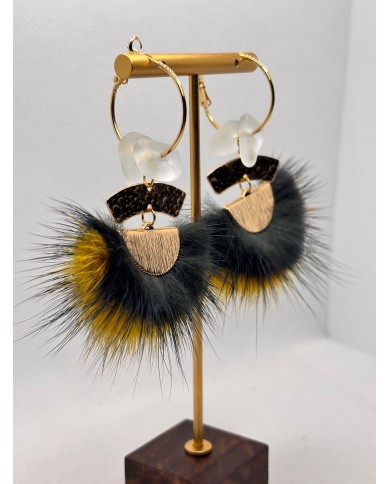 EDICIÓN LIMITADA pendientes artesanos de  cristal marino