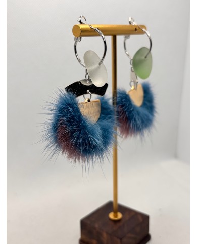 EDICIÓN LIMITADA pendientes artesanos  de cristal marino