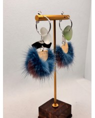 EDICIÓN LIMITADA pendientes artesanos  de cristal marino