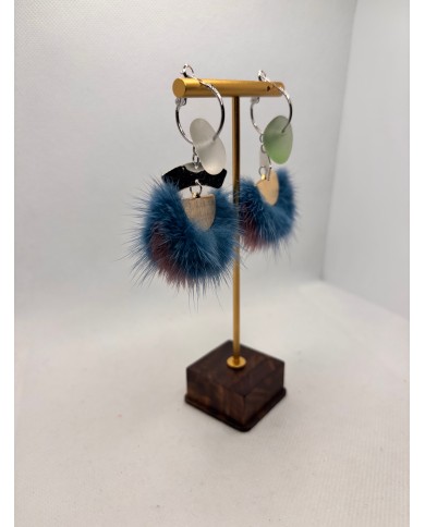 EDICIÓN LIMITADA pendientes artesanos  de cristal marino