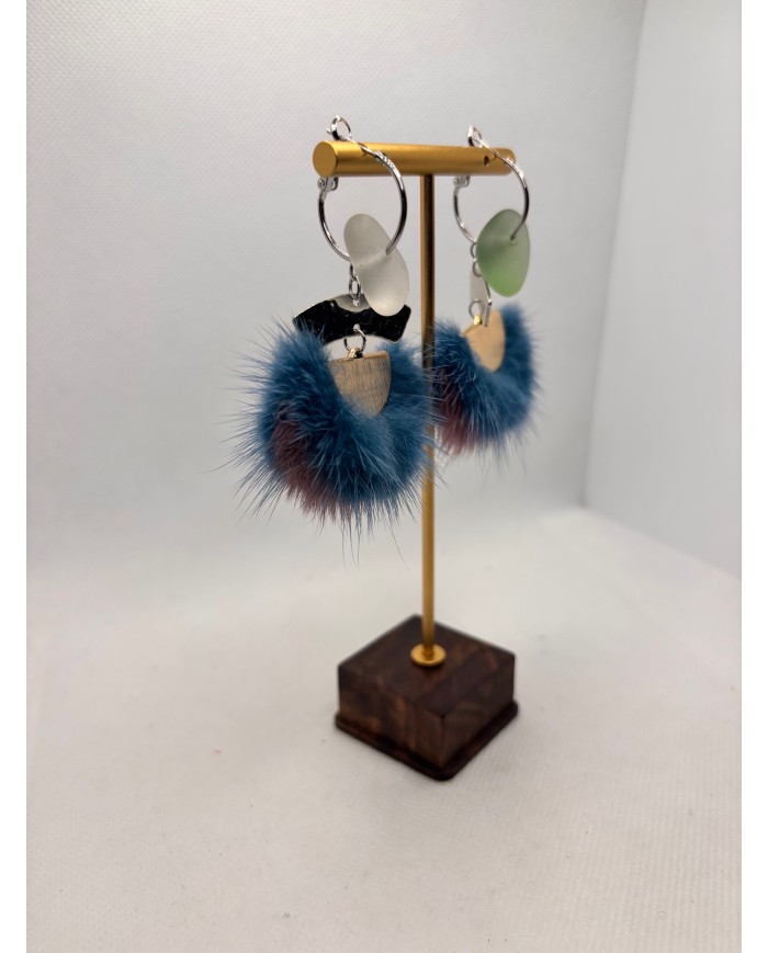 EDICIÓN LIMITADA pendientes artesanos  de cristal marino