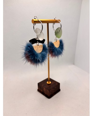 EDICIÓN LIMITADA pendientes artesanos  de cristal marino