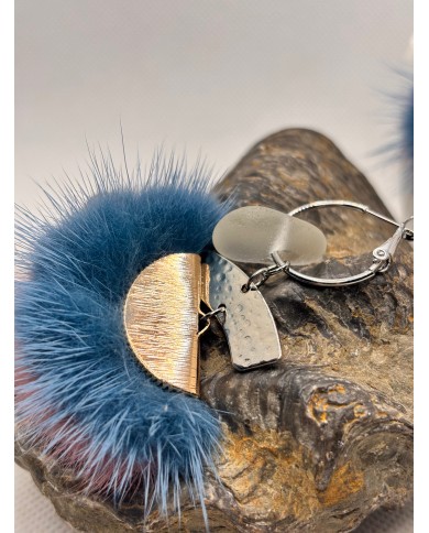 EDICIÓN LIMITADA pendientes artesanos  de cristal marino