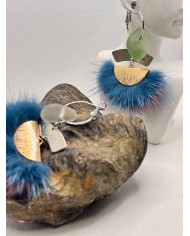 EDICIÓN LIMITADA pendientes artesanos  de cristal marino