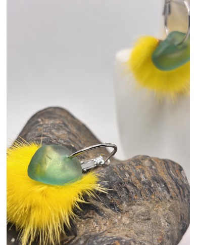 EDICIÓN LIMITADA pendientes artesanos de cristal marino