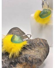 EDICIÓN LIMITADA pendientes artesanos de cristal marino