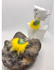 EDICIÓN LIMITADA pendientes artesanos de cristal marino