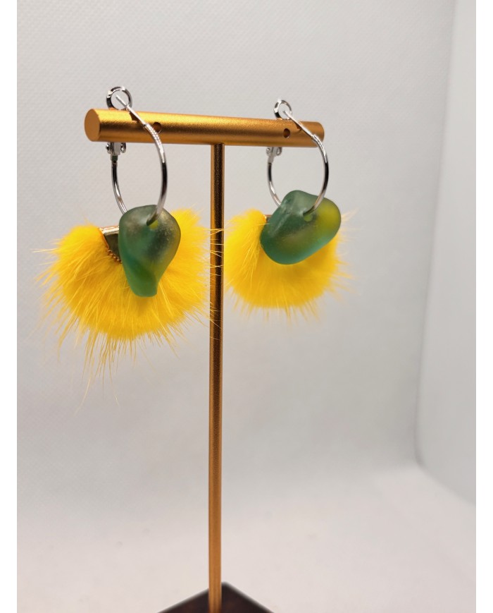 EDICIÓN LIMITADA pendientes artesanos de cristal marino