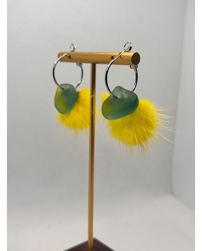 EDICIÓN LIMITADA pendientes artesanos de cristal marino