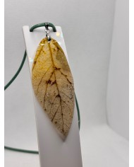COLLAR ARTESANO DE HOJA NATURAL