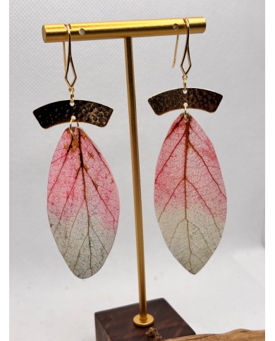 EDICIÓN LIMITADA pendientes artesanos de hoja natural
