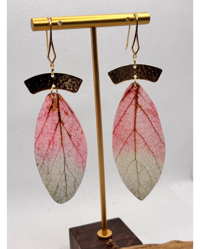 EDICIÓN LIMITADA pendientes artesanos de hoja natural