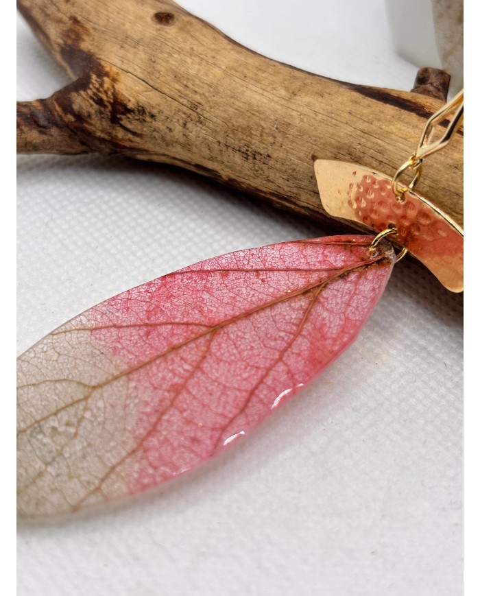 EDICIÓN LIMITADA pendientes artesanos de hoja natural