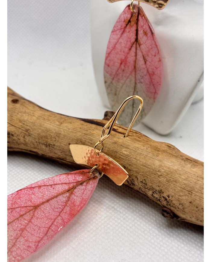 EDICIÓN LIMITADA pendientes artesanos de hoja natural