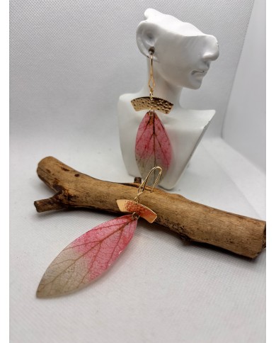 EDICIÓN LIMITADA pendientes artesanos de hoja natural