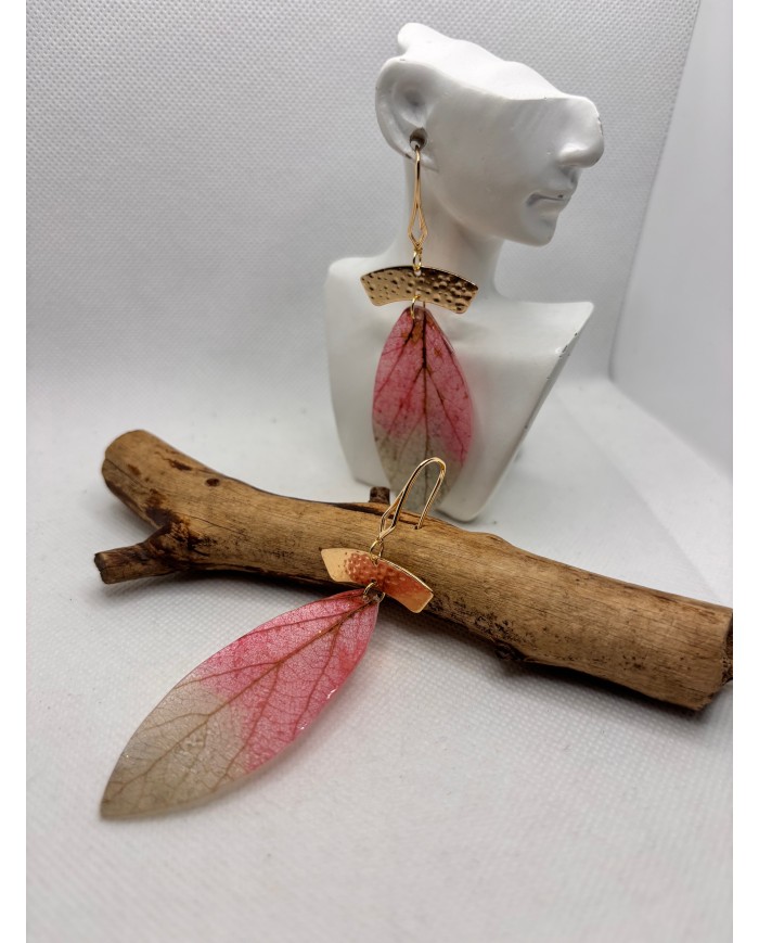 EDICIÓN LIMITADA pendientes artesanos de hoja natural