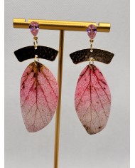 EDICIÓN LIMITADA pendientes artesanos de hoja natural esqueletizada
