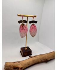 EDICIÓN LIMITADA pendientes artesanos de hoja natural esqueletizada