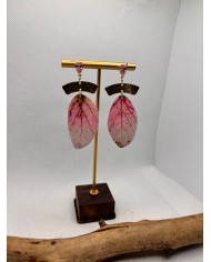 EDICIÓN LIMITADA pendientes artesanos de hoja natural esqueletizada