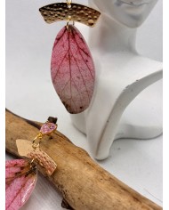 EDICIÓN LIMITADA pendientes artesanos de hoja natural esqueletizada