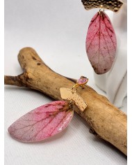 EDICIÓN LIMITADA pendientes artesanos de hoja natural esqueletizada