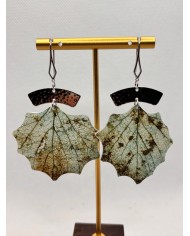 EDICIÓN LIMITADA pendientes de hoja natural esqueletizada