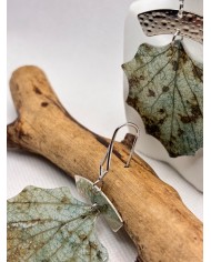 EDICIÓN LIMITADAS pendientes artesanos de hoja natural esqueletizada