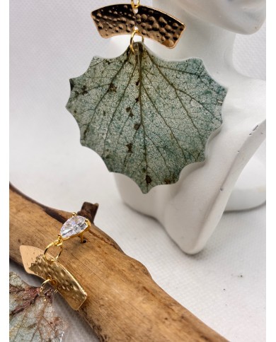 EDICIÓN LIMITADA pendientes de hoja natural esqueletizada