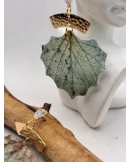 EDICIÓN LIMITADA pendientes de hoja natural esqueletizada