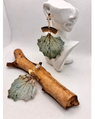 EDICIÓN LIMITADA pendientes de hoja natural esqueletizada