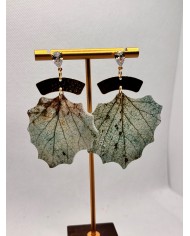 EDICIÓN LIMITADA pendientes de hoja natural esqueletizada