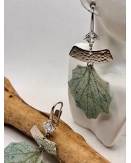 EDICIÓN LIMITADA pendientes artesanos de hoja natural esqueletizada
