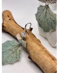 EDICIÓN LIMITADA pendientes artesanos de hoja natural esqueletizada