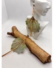 EDICIÓN LIMITADA pendientes artesanos de hoja natural esqueletizada
