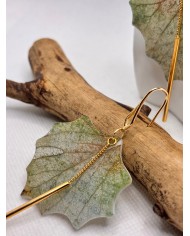 EDICIÓN LIMITADA pendientes artesanos de hoja natural esqueletizada
