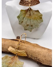 EDICIÓN LIMITADA pendientes artesanos de hoja natural esqueletizad1