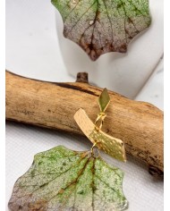 EDICIÓN LIMITADA pendientes artesanos de hoja natural esqueletizada