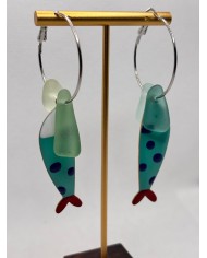 EDICIÓN LIMITADA pendientes artesanos de cristal marino