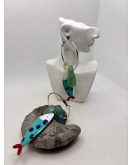 PENDIENTES DE CRISTAL MARINO O LÁGRIMAS DE SIRENA