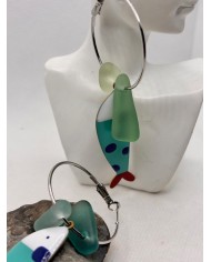 PENDIENTES DE CRISTAL MARINO O LÁGRIMAS DE SIRENA