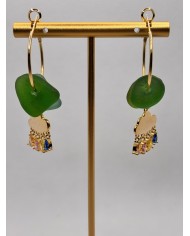 PENDIENTES DE CRISTAL MARINO O  LÁGRIMAS DE SIRENA