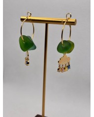 PENDIENTES DE CRISTAL MARINO O  LÁGRIMAS DE SIRENA