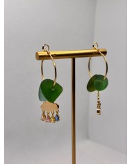 PENDIENTES DE CRISTAL MARINO O  LÁGRIMAS DE SIRENA