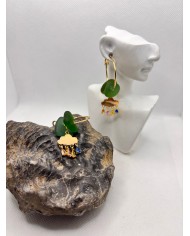 PENDIENTES DE CRISTAL MARINO O  LÁGRIMAS DE SIRENA