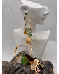 PENDIENTES ARTESANOS DE CRISTAL MARINO