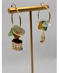 PENDIENTES DE CRISTAL MARINO O  LÁGRIMAS DE SIRENA