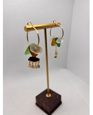 PENDIENTES ARTESANOS DE CRISTAL MARINO