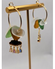 PENDIENTES ARTESANOS DE CRISTAL MARINO