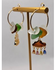 PENDIENTES ARTESANOS DE CRISTAL MARINO