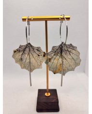 EDICIÓN LIMITADA pendientes artesanos de hoja natural esqueletizada